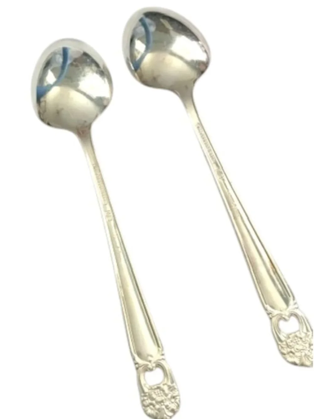 2 Eternally Yours Serving Silver Plate Spoons